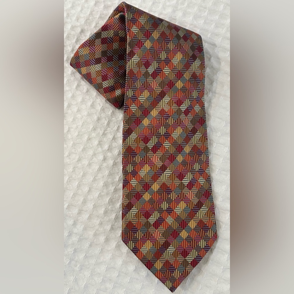 Valerio Garati Men’s Tie/Necktie~Handmade & 100% Silk~Multicolor~Excellent Cond!